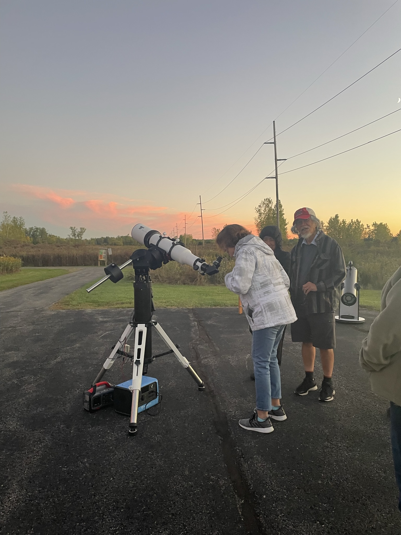 Gazing at the stars through a telescope